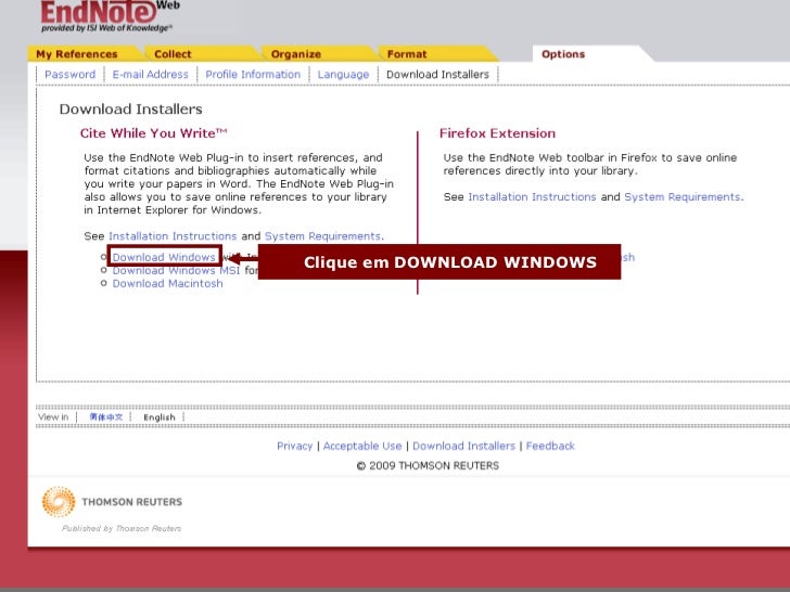 endnote web page endnote web page