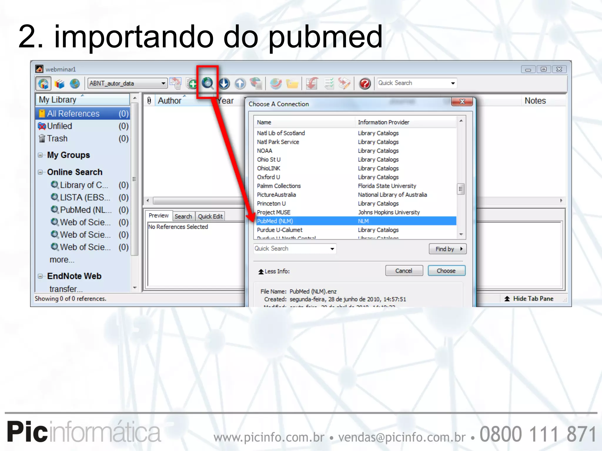 2. importando do pubmed
 