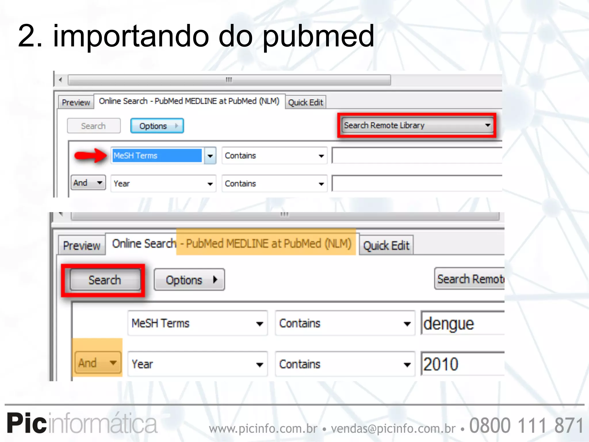 2. importando do pubmed
 