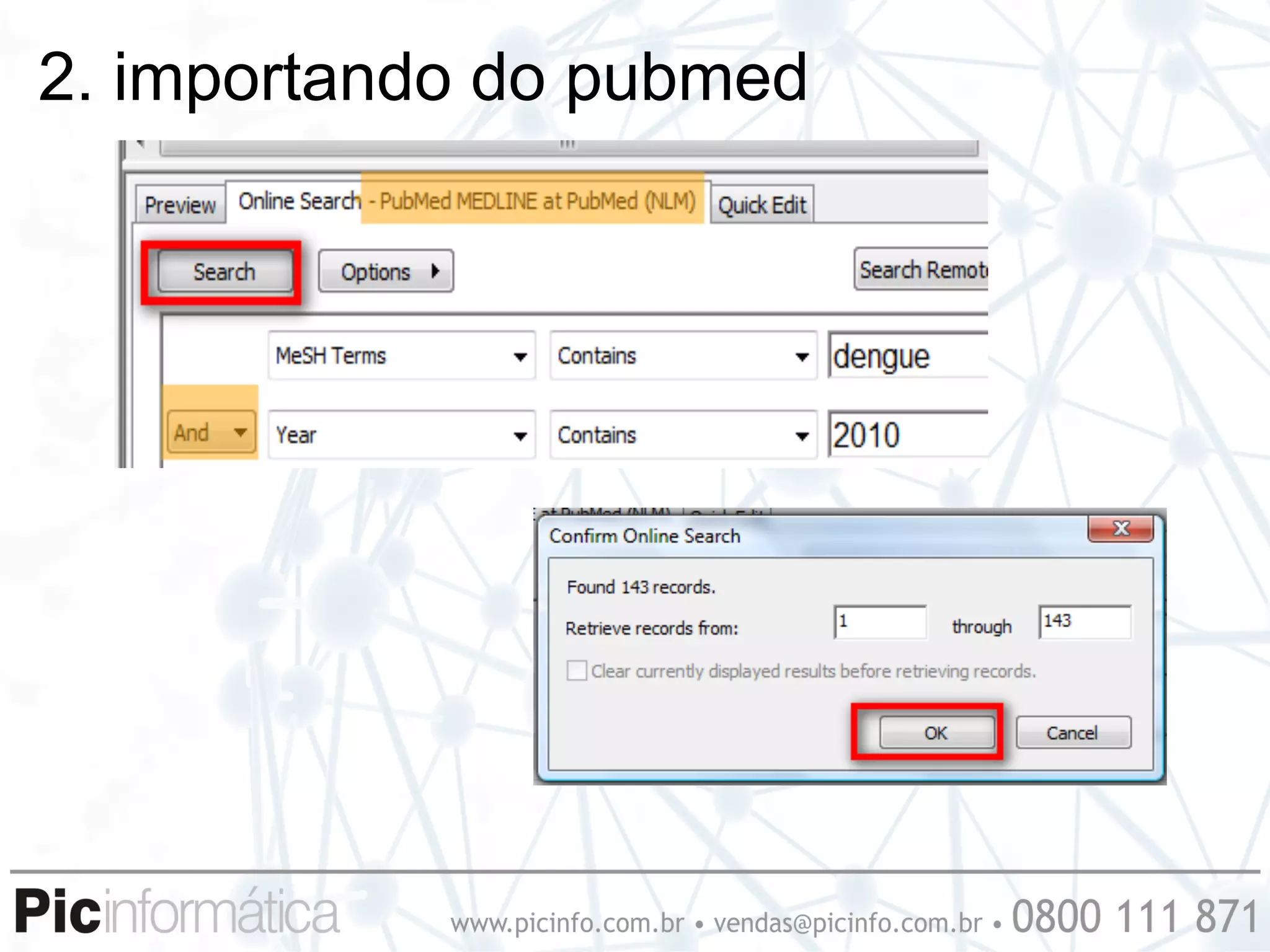 2. importando do pubmed
 