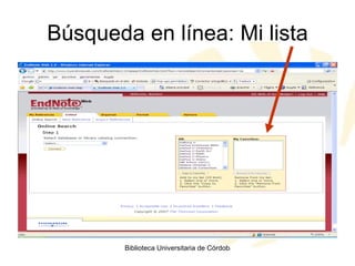 Búsqueda en línea: Mi lista 