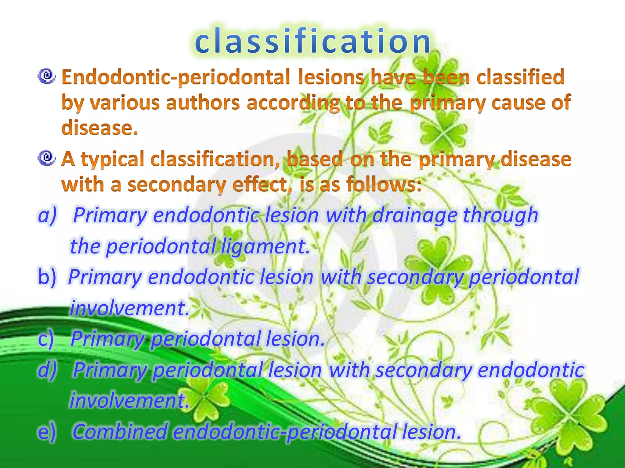 Endo perio lesions