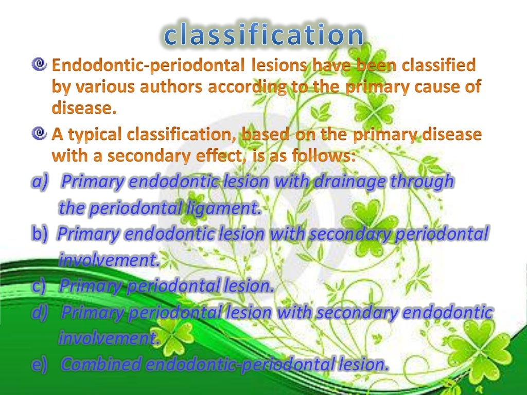 Endo perio lesions
