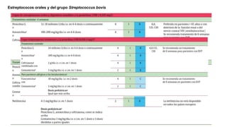 Estreptococos orales y del grupo Streptococcus bovis
 