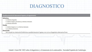 Galadi Endocarditis infecciosa, definicion, fisipatologia, clinica tratamiento ...