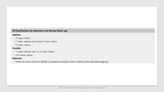 2023 ESC Guidelines for the management of endocarditis
 