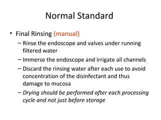 Practice Guidelines Endocopic disinfection & Reprocessing | PPT