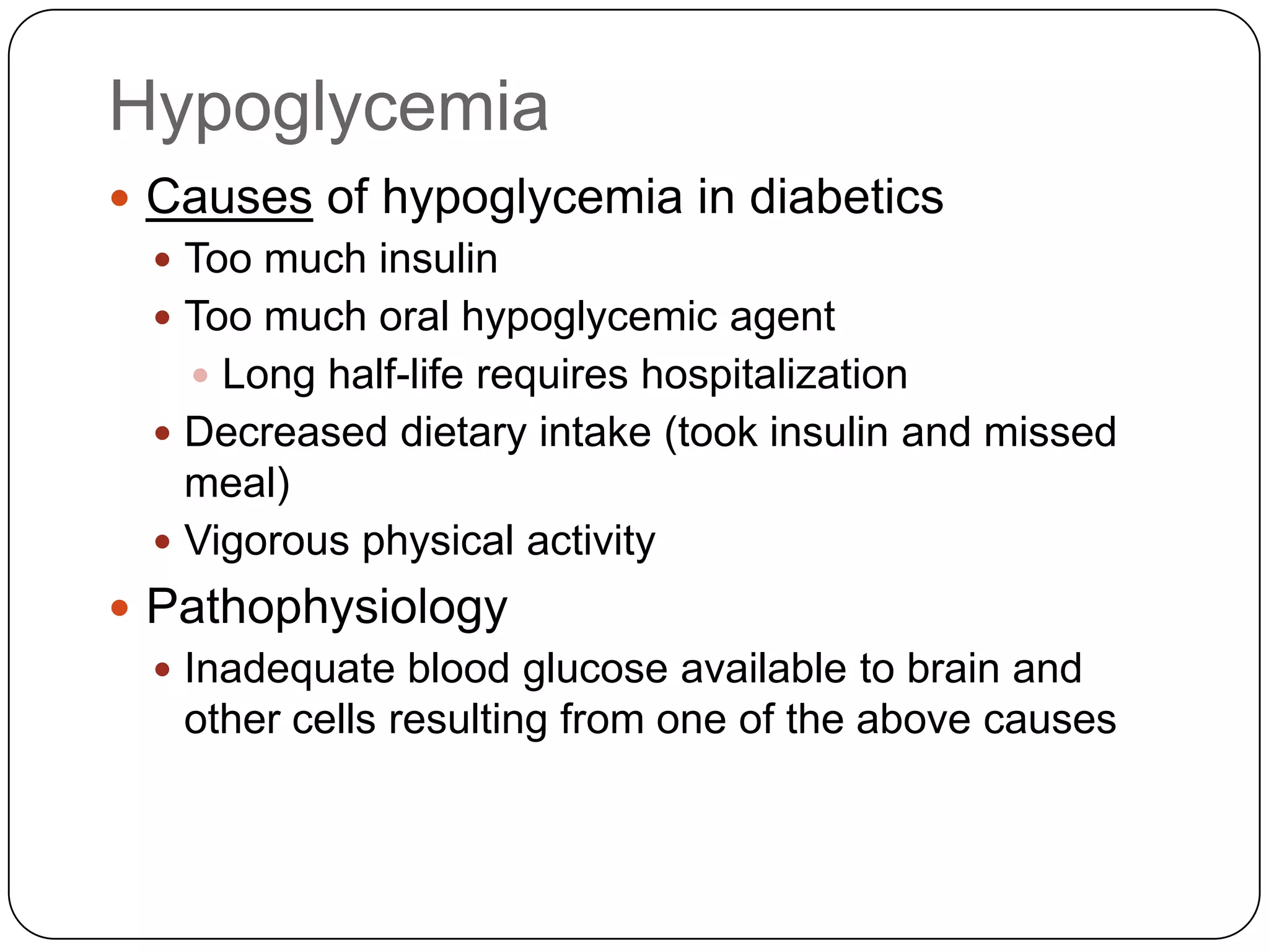 Regulation of GlucoseBody strives to maintain blood glucose between 60 mg/dl and 120 mg/dl.Glucosebrain is the biggest user of glucose in the bodysole energy source for brainbrain does not require insulin to utilize glucose