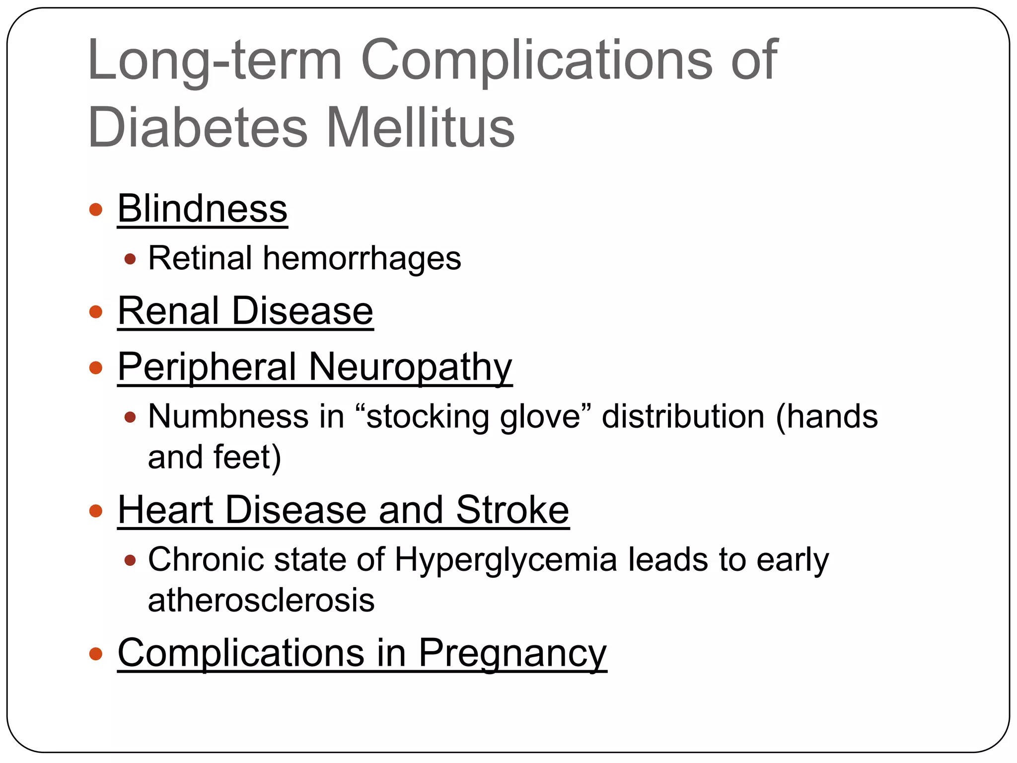 Secondary Diabetes MellitusPre-existing condition affects pancreasPancreatitisTrauma