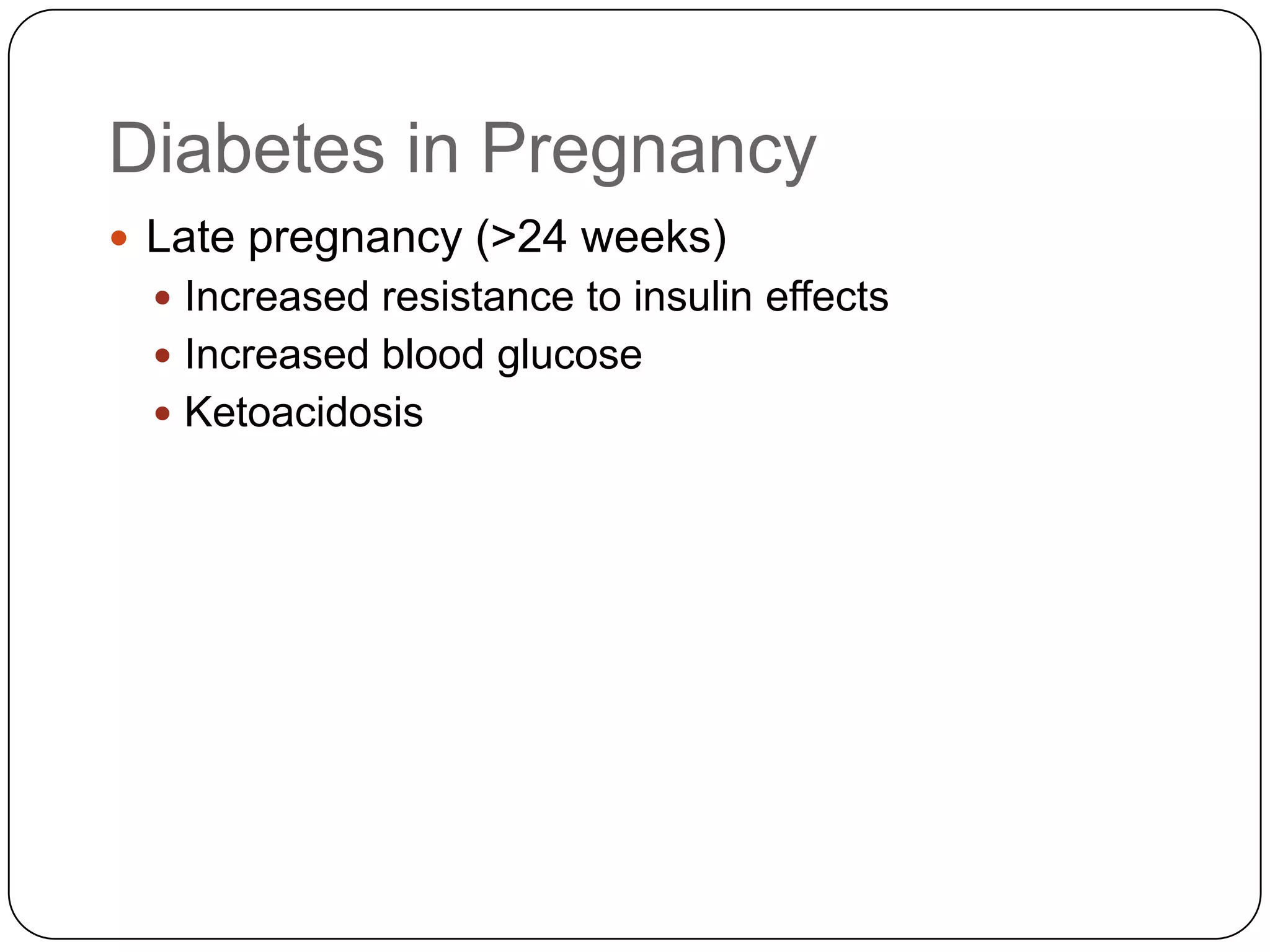 Long Term Treatment ofDiabetes MellitusInsulinMust be given by injection as insulin is protein which would be digested if given orallyextremely compliant patients may use an insulin pump which provides a continuous dosecurrent research studying inhaled insulin form