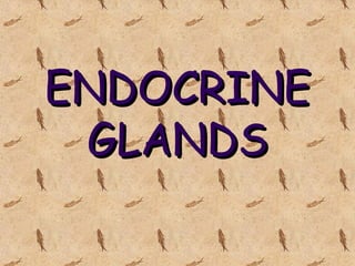 ENDOCRINEENDOCRINE
GLANDSGLANDS
 