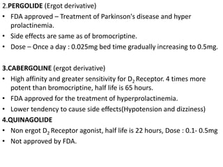 Pergolin Inj Endocrine pharmacology | PPTX