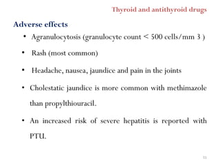Ptu Rash Endocrine Pharmacology (1) Of Nursing Bs | PDF