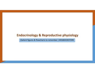 Endocrinology & Reproductive physiology
(Salient figures & flowcharts to remember ) M56BOOKSTORE
 