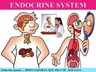 Endocrine System…. POOJA SAHARAN, M.Sc NSG I YR. M.M C.O.N,
 