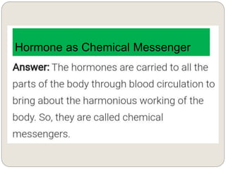 Hormone as Chemical Messenger
 