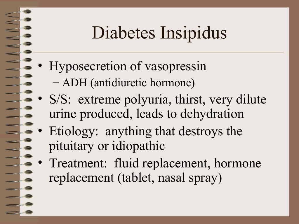 Diabetes insipida dieta