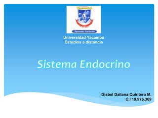 Universidad Yacambú
Estudios a distancia
Disbel Daliana Quintero M.
C.I 19.976.369
 
