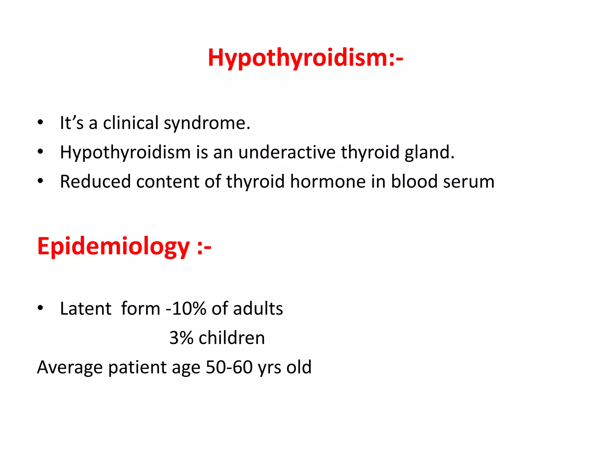 Hypothyroidism Mohit | PPTX | Thyroid Disorders | Endocrine and ...