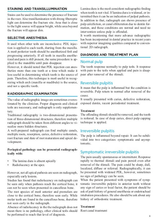 Endodontic Diagnosis And Treatment Planning Lecture
