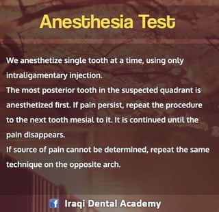 Endodontic Diagnosis: Pulp Vitality Tests