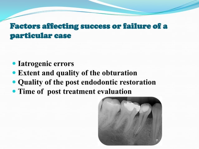 Endodontic Failures and Mishaps | PPTX | Dental Health | Diseases and ...