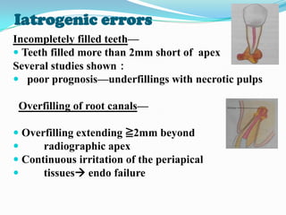 Overfilling And Transfer Errors Endodontic Failures and Mishaps | PPTX