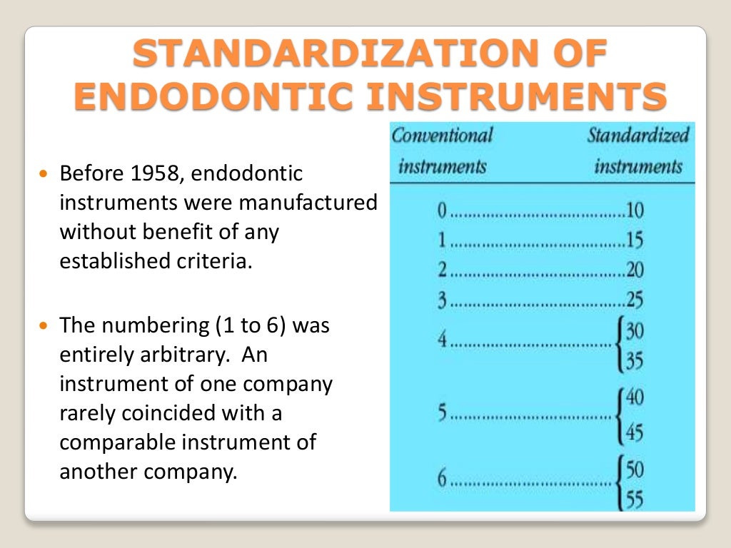Endodontic instruments
