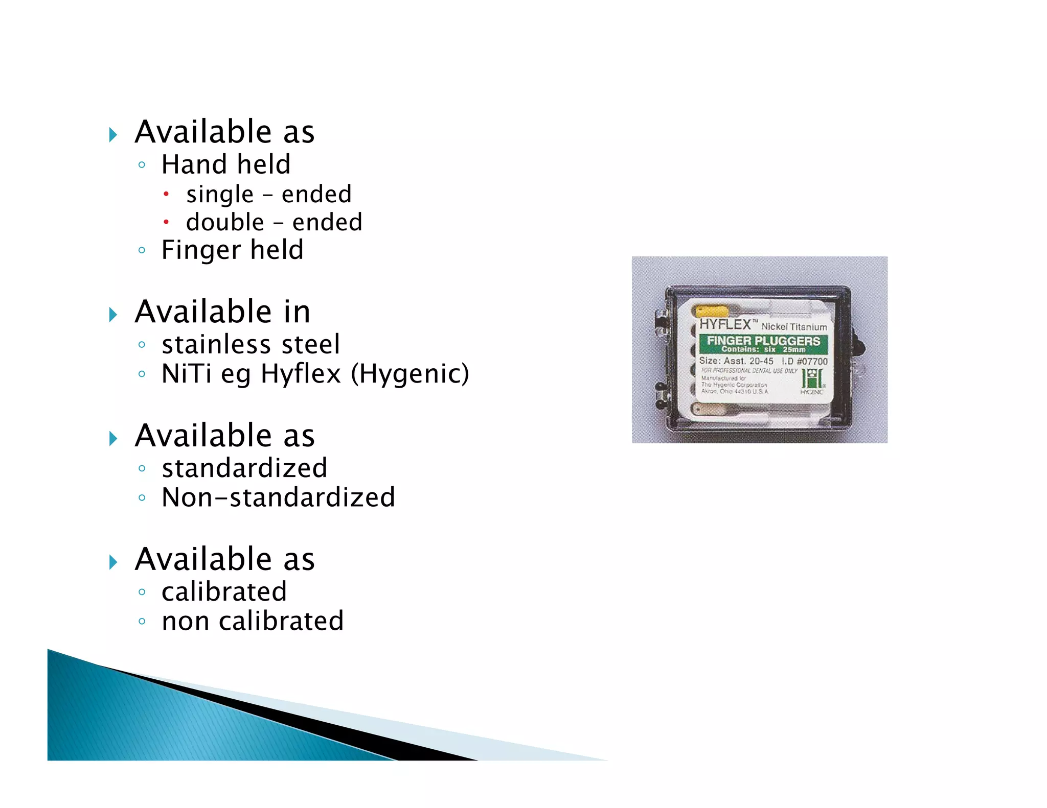 Endodontic instruments