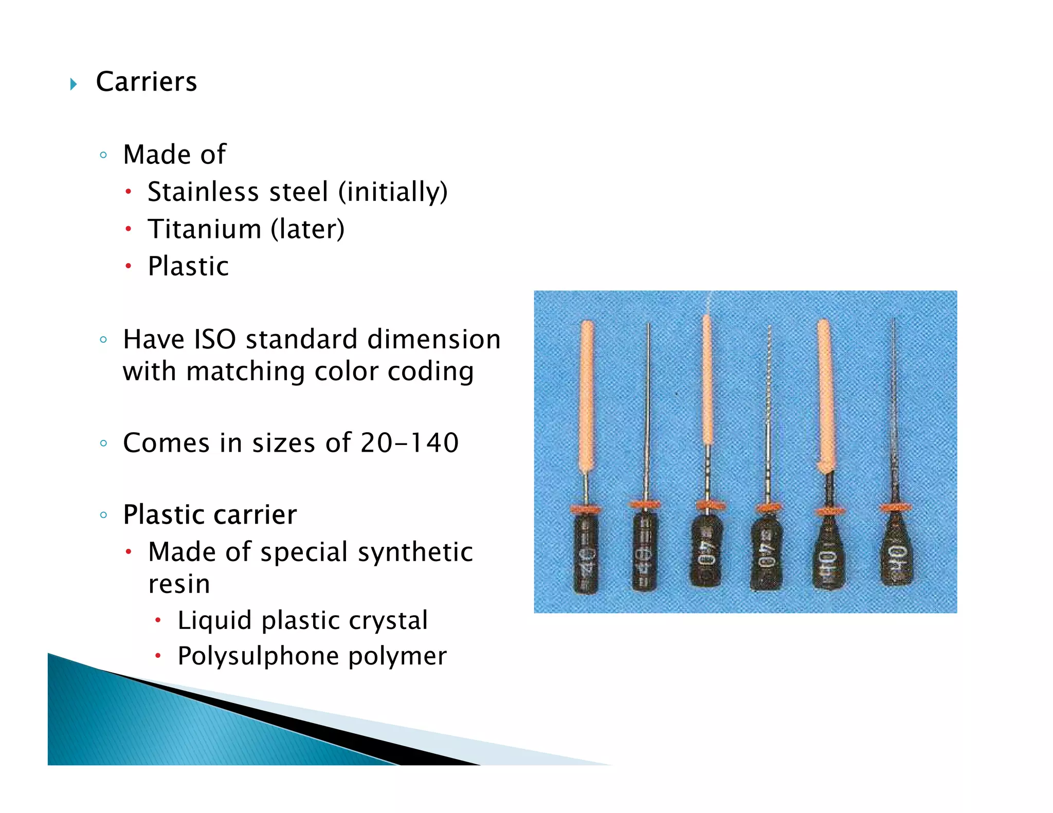 Endodontic instruments