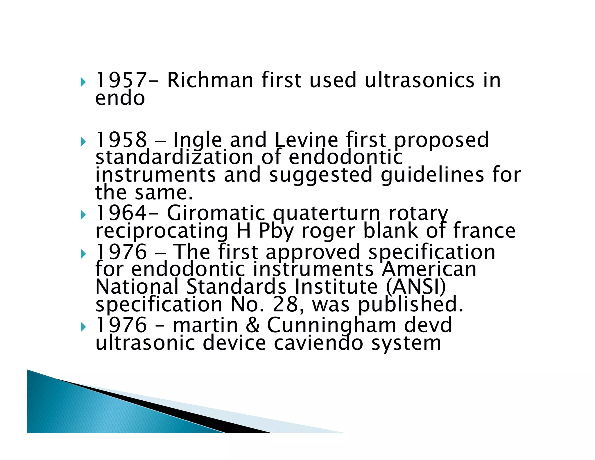 Endodontic instruments