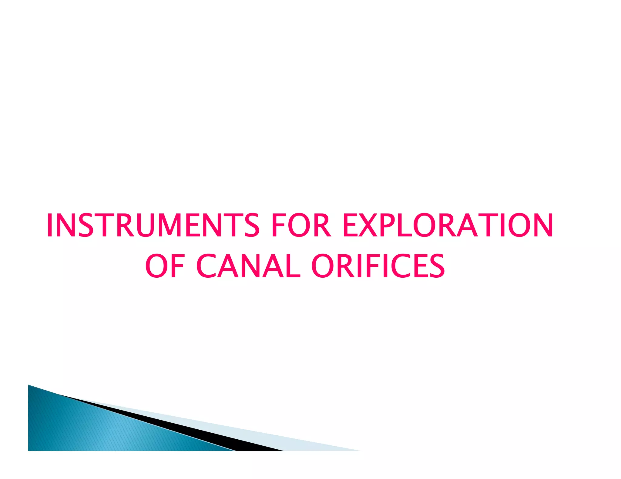 Endodontic instruments