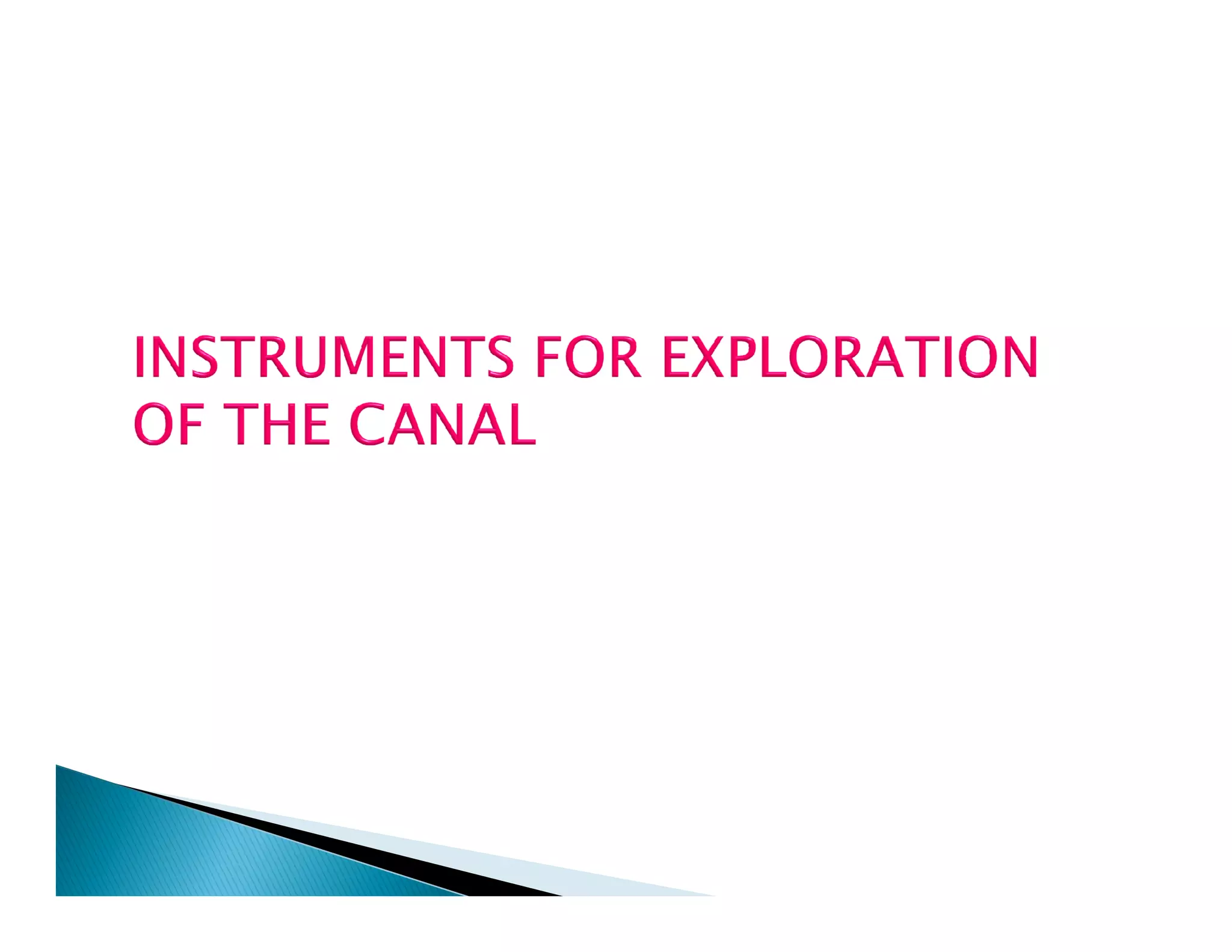 Endodontic instruments