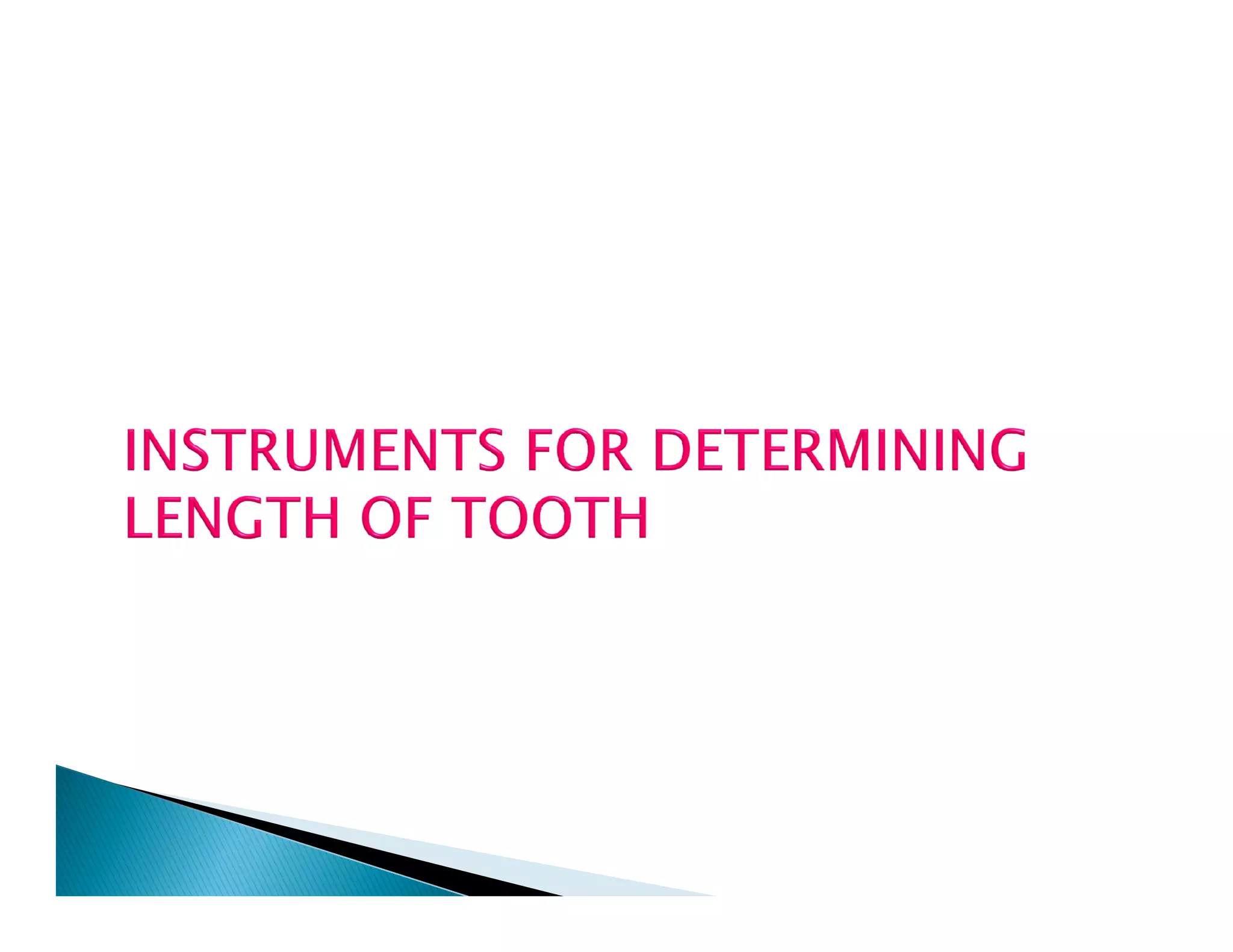 Endodontic instruments