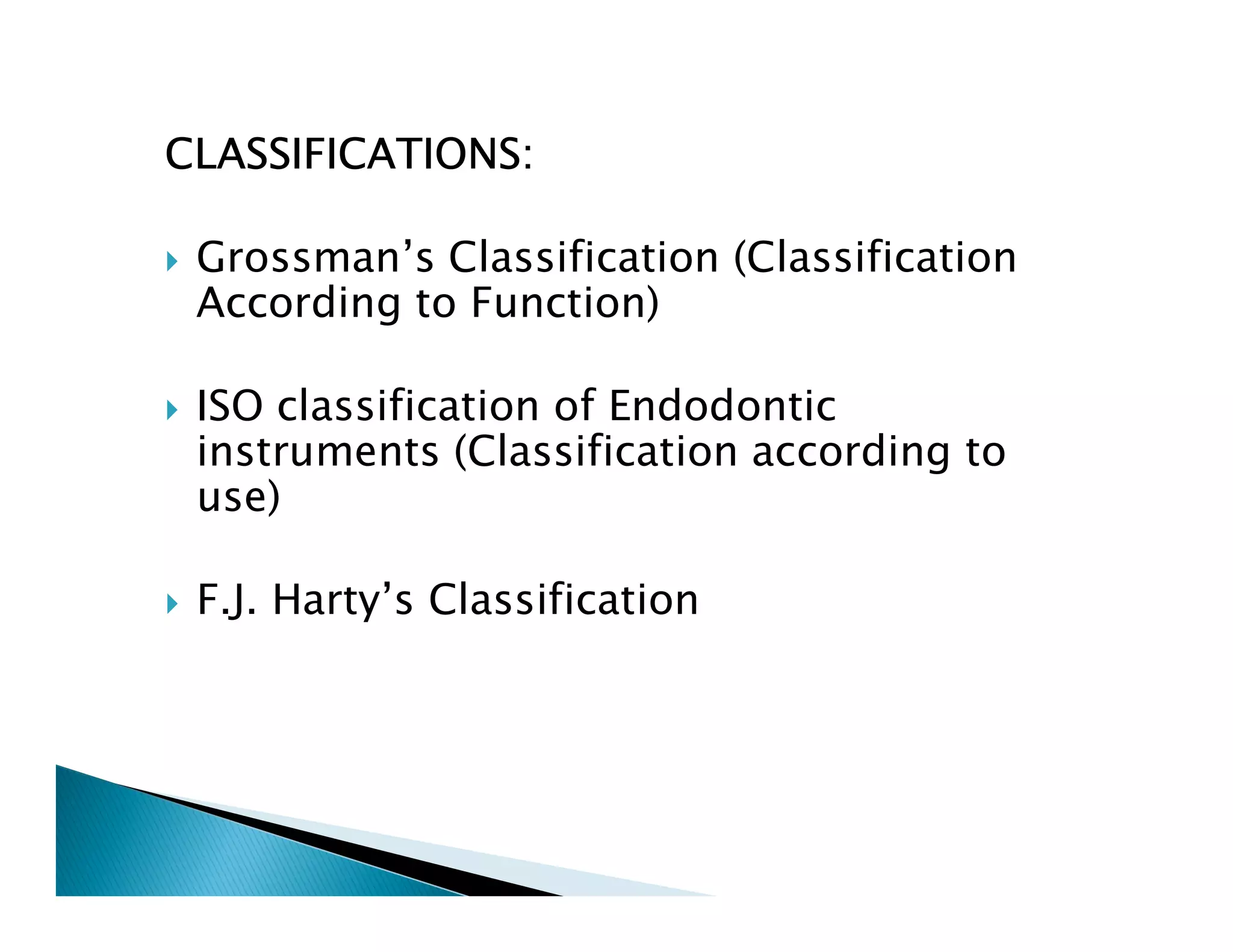 Endodontic instruments