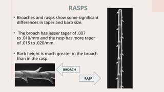 Broach And Rasp Endodontic instruments.pptx endodontic instruments | PPTX