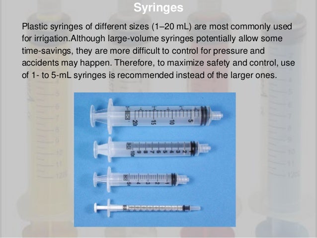 What are some different types of syringes?