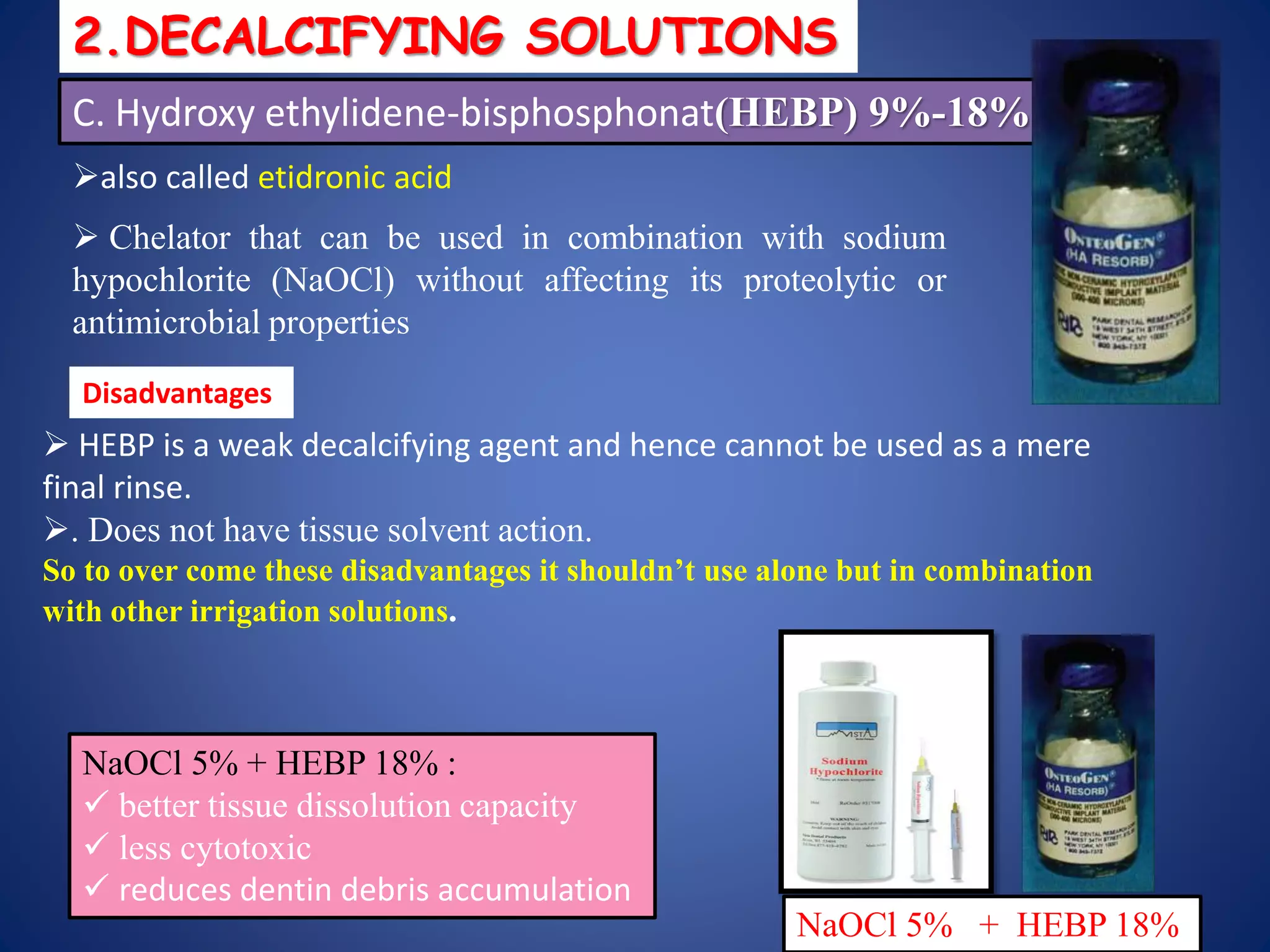 Hebp Endodontic irrigating solutions | PPTX