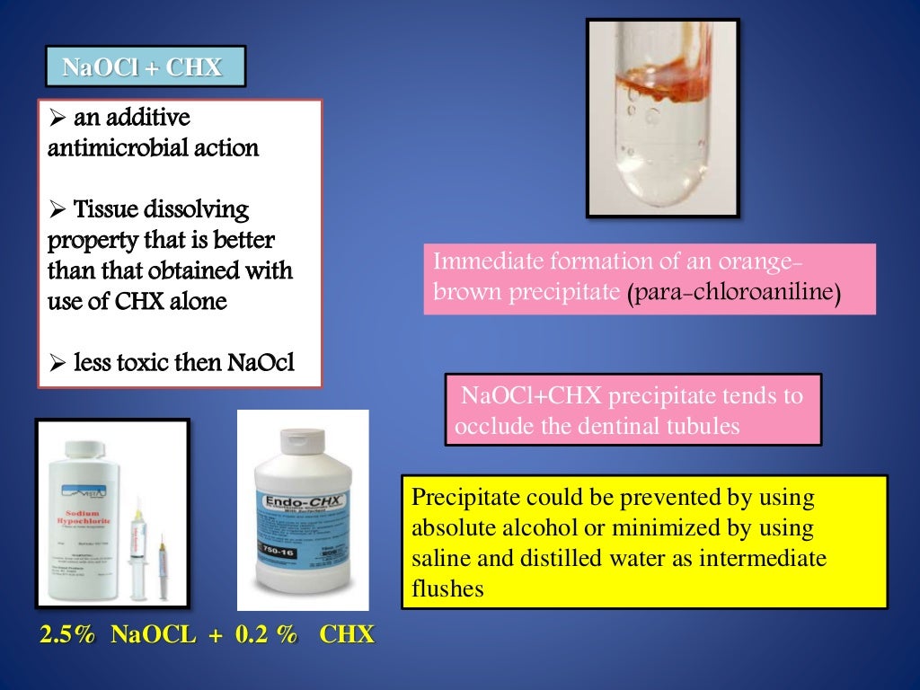 Endodontic irrigating solutions