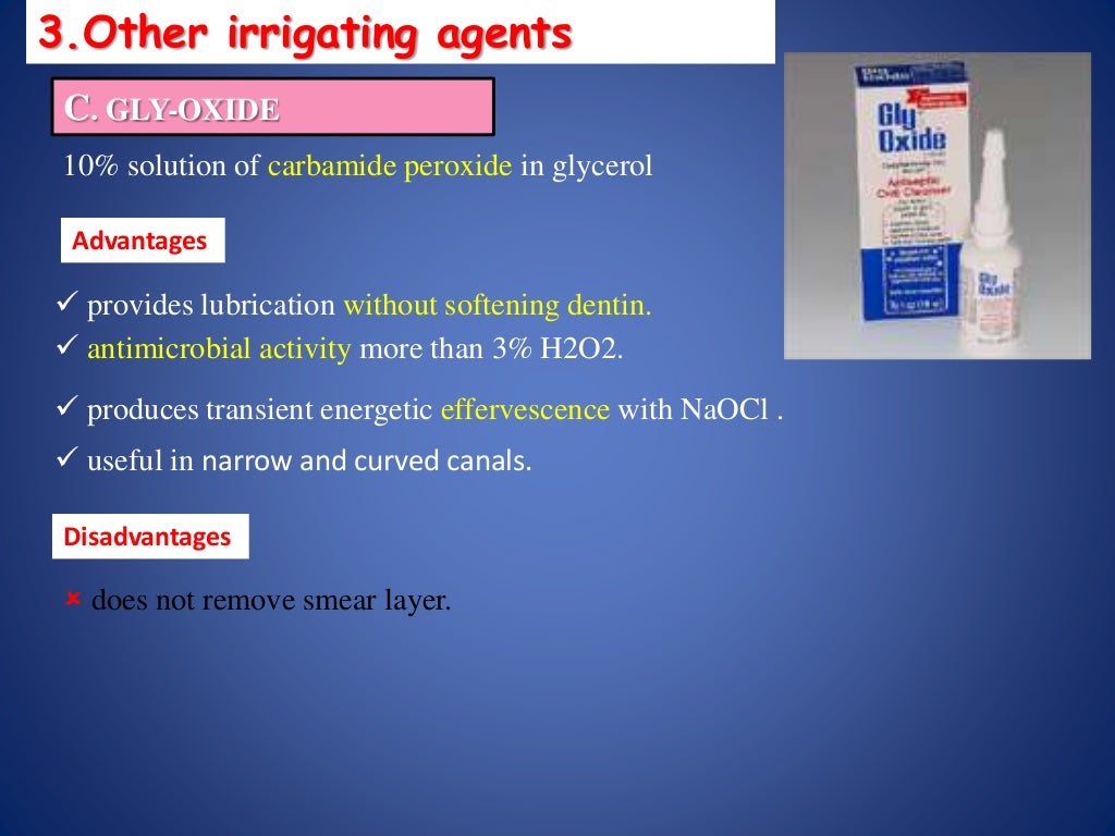 Endodontic irrigating solutions