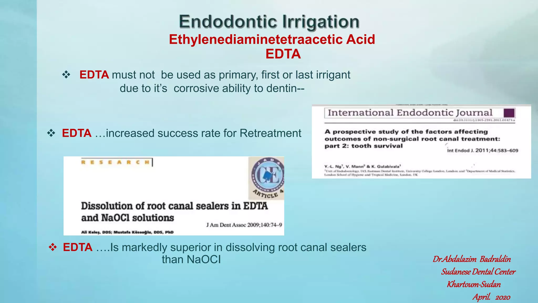 Endodontic irrigation 1 | PPT