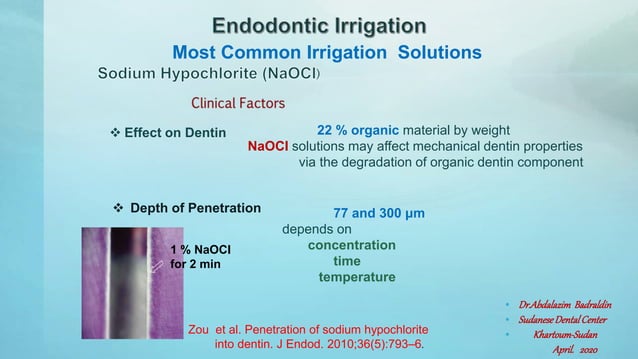 Endodontic irrigation 1 | PPT