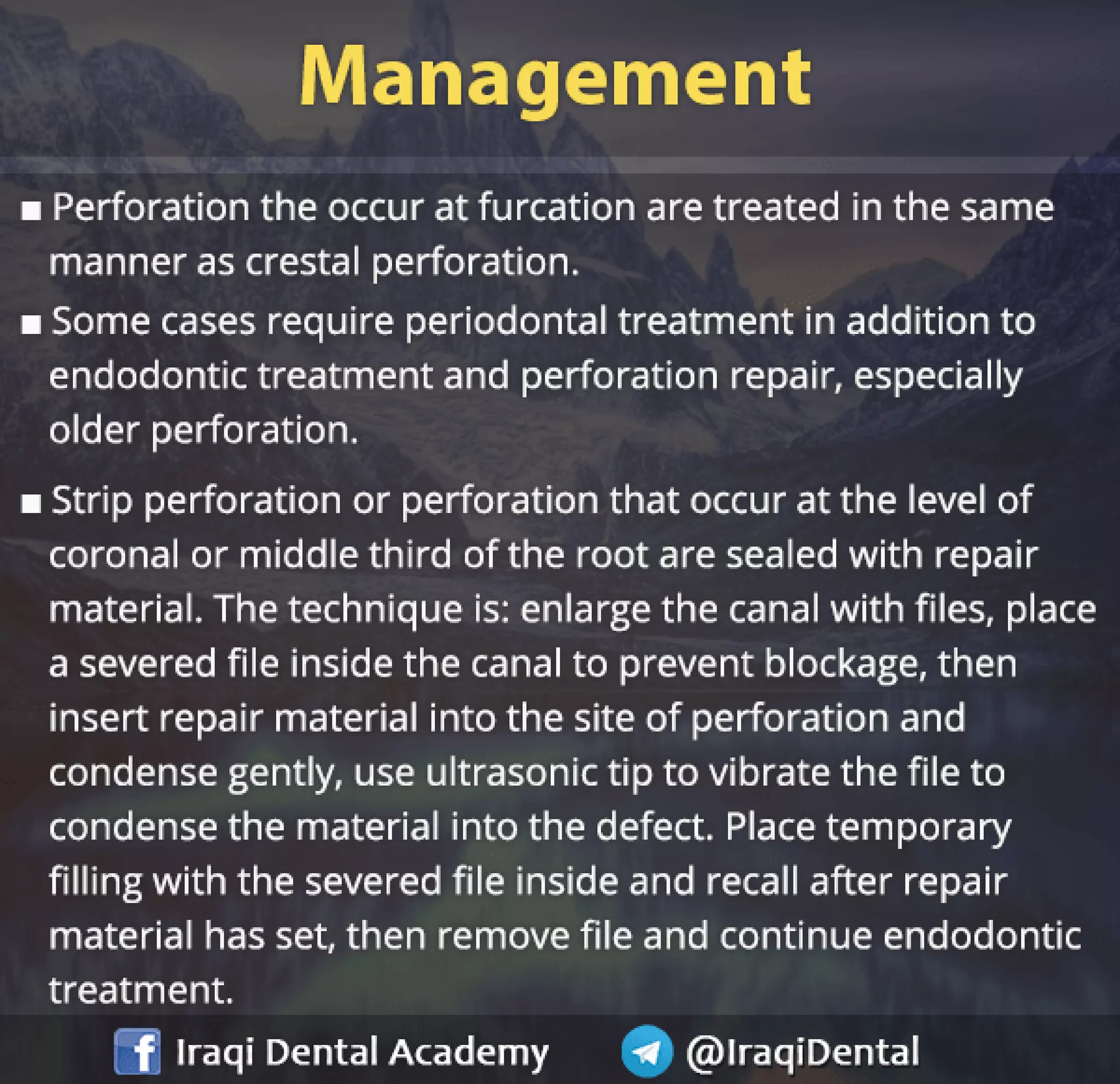 Endodontic Root Perforation: Causes, Identification, and Management Presentation