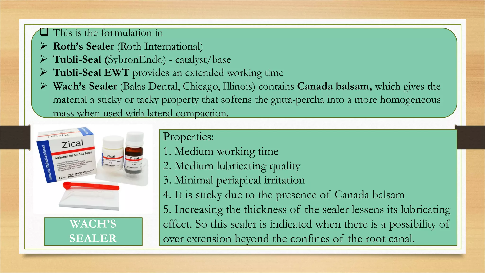Endodontic sealers or Root Canal sealers | PDF