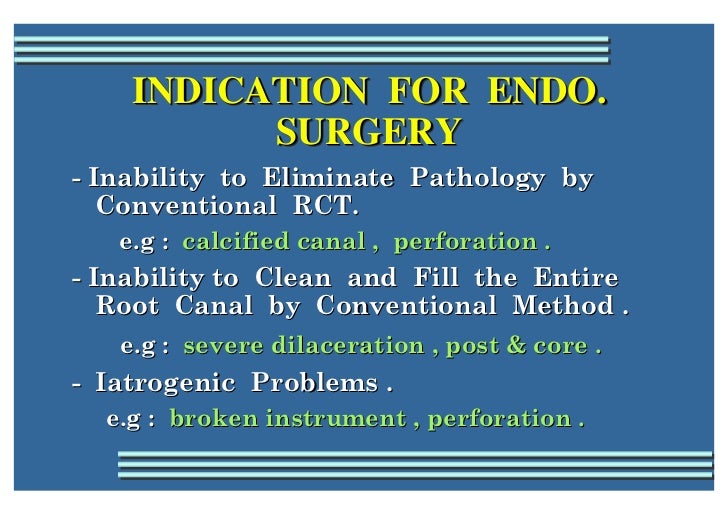 Endodontic surgery