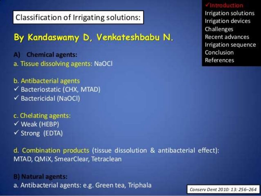 Endodontic Irrigants