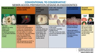 Innovative Access Preparation Designs in Endodontics for Dentin ...