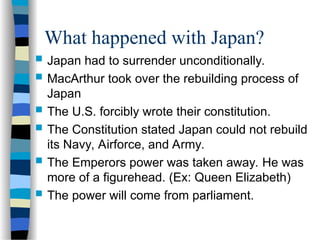 The End of World War II: Conferences, Cold War Origins, and Postwar ...