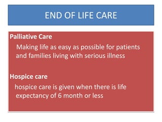End of life care | PPTX