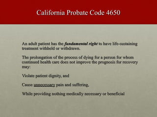 End of life decision making and approaches to issues of futility power ...